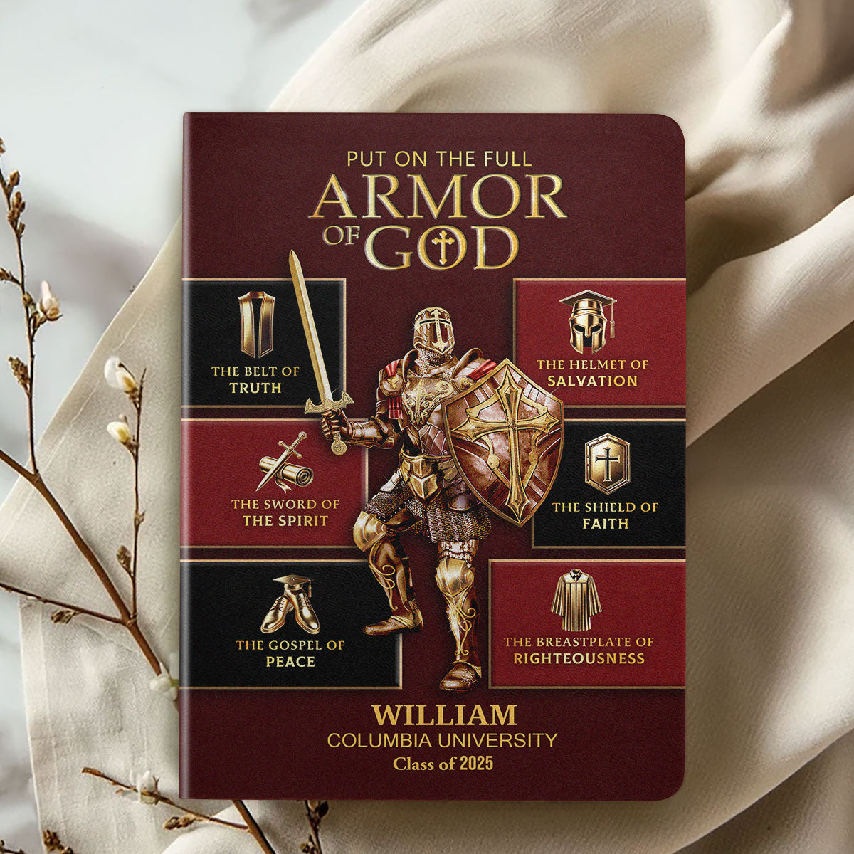 Armor Of God - Personalized Leather Cover Notebook GMJSNB200093