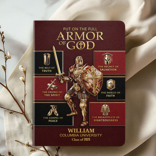 Armor Of God - Personalized Leather Cover Notebook GMJSNB200093