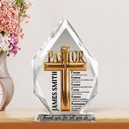 To My Pastor - Personalized Acrylic Keepsake Plaque GAPJS10220