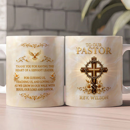Heart Of A Servant Leader - Personalized Ceramic Coffee Mug