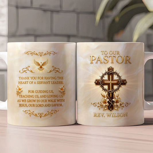 Heart Of A Servant Leader - Personalized Ceramic Coffee Mug