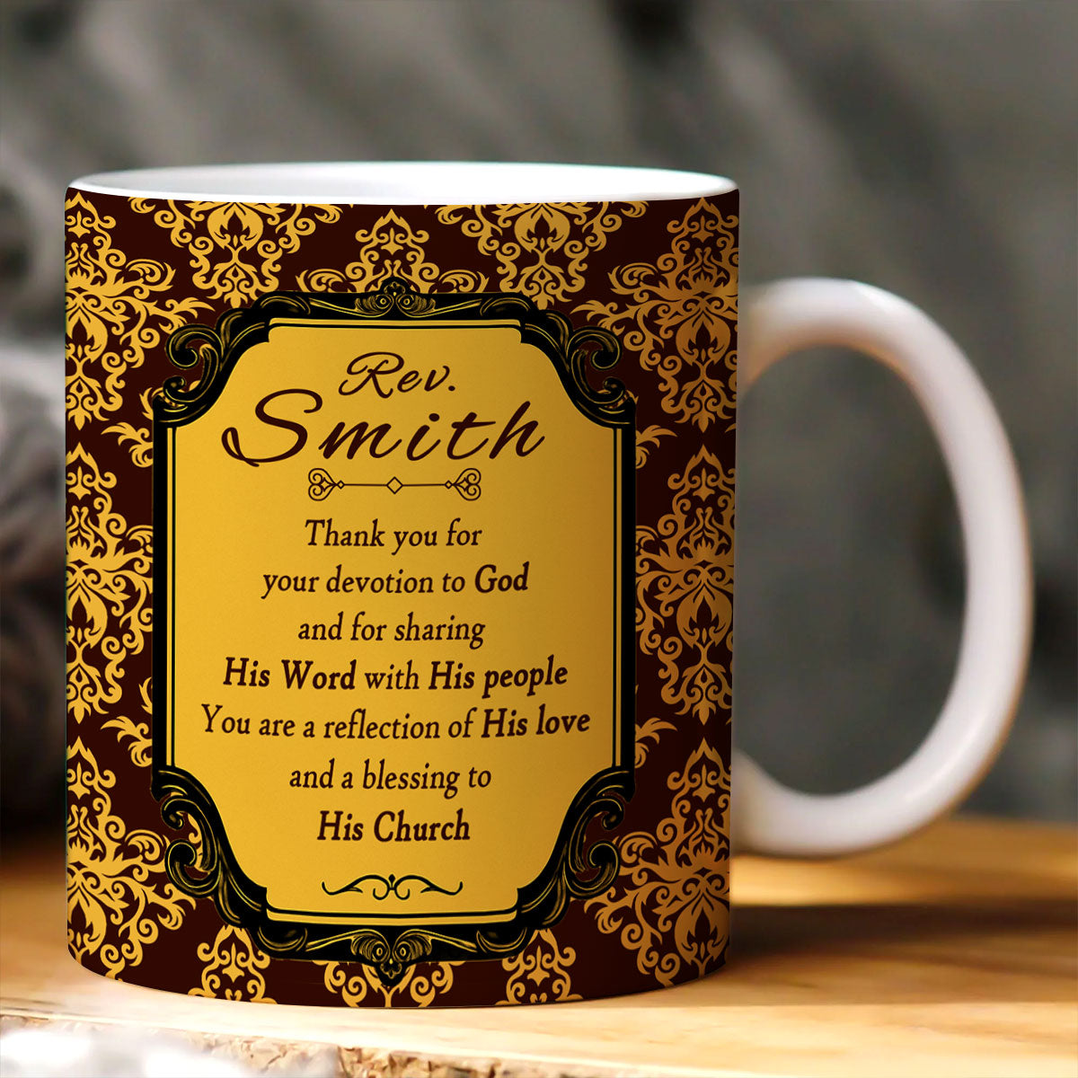 Thank You Pastor - Personalized Ceramic Coffee Mug