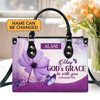 Faith Quote - Personalized Leather Handbag GMJSLB200104