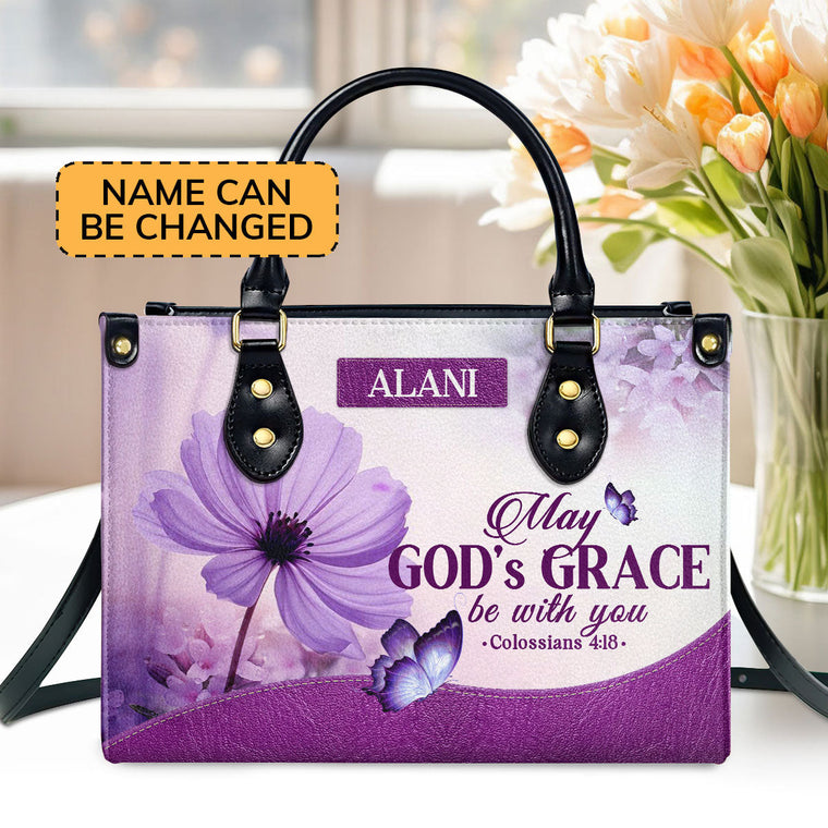Faith Quote - Personalized Leather Handbag GMJSLB200104