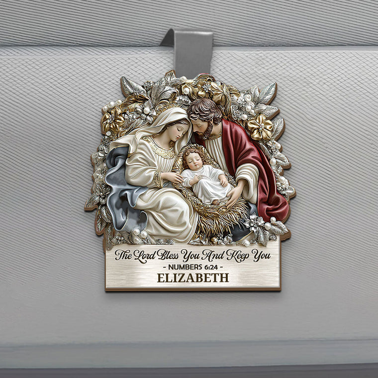 The Lord Bless You And Keep You - Personalized Car Visor Clip
