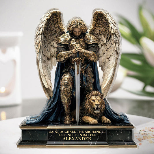 Saint Michael Protection - Personalized Acrylic Plaque GAPJS10073