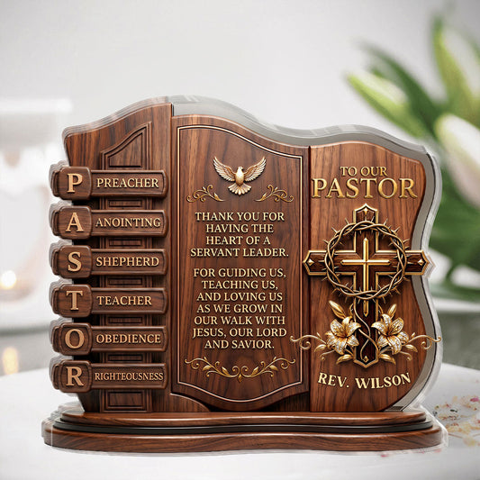 Heart Of A Servant Leader - Personalized Acrylic Plaque GAPJS10058
