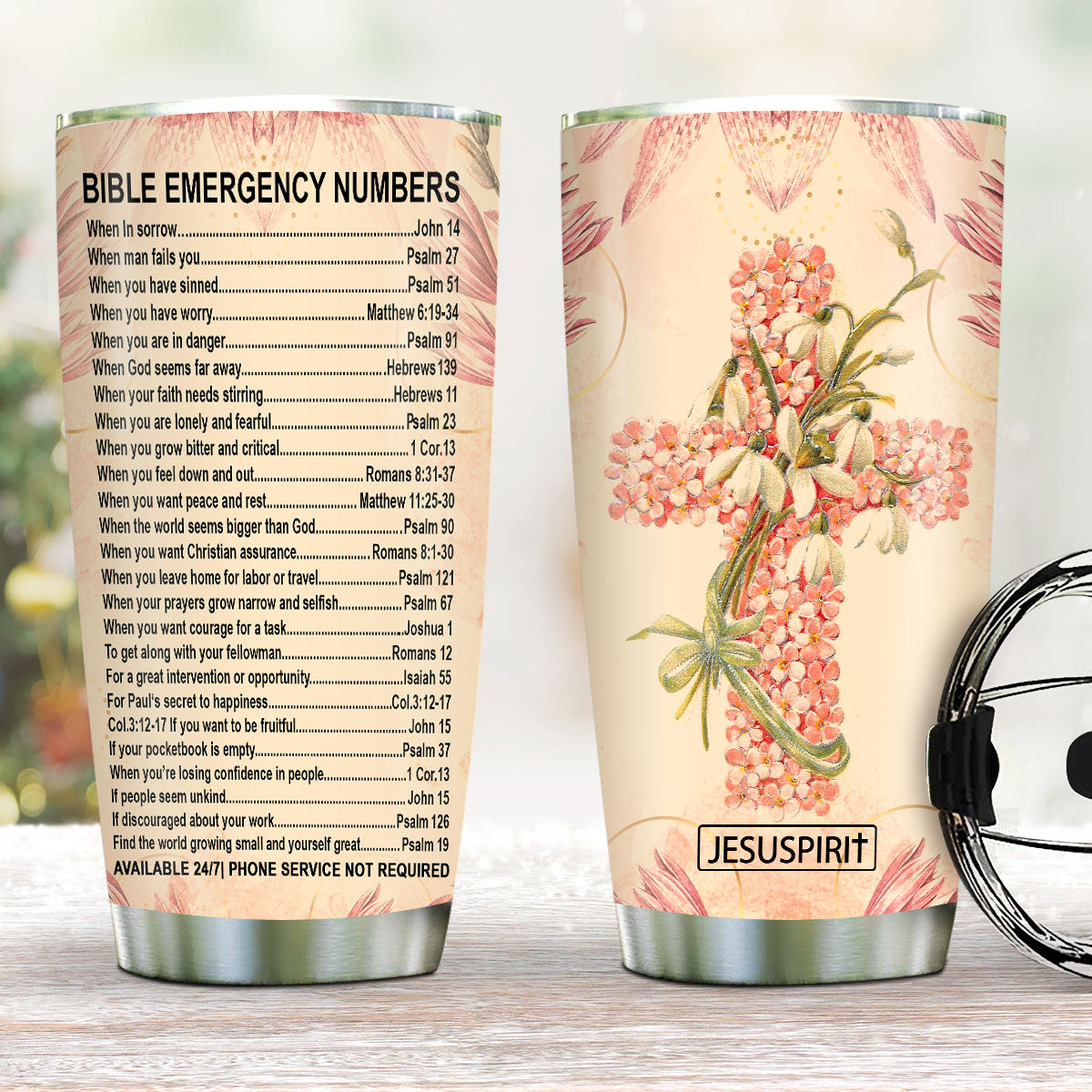 Faith-Inspired - Stainless Steel Tumbler 20oz