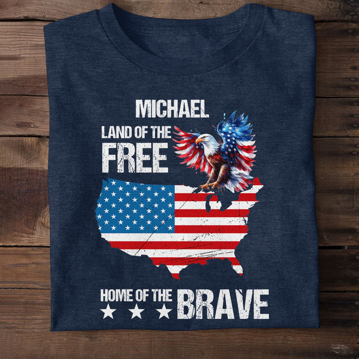Land Of The Free Home Of The Brave - Personalized 2D Unisex T-shirt GMJSTS200054