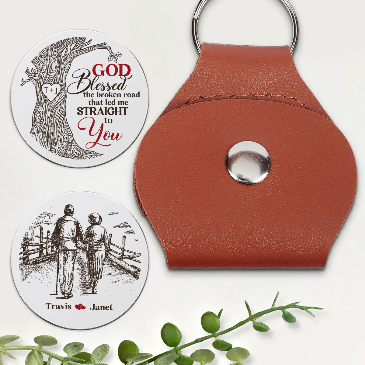 God Blessed The Broken Road - Personalized Keepsake
