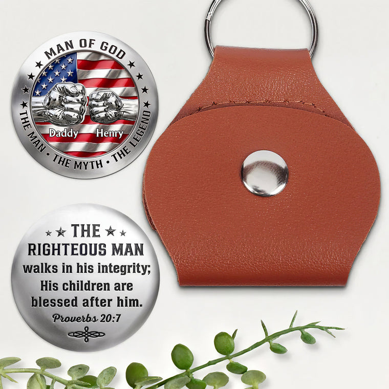 Righteous Father Legacy - Personalized Pocket Hug Gift for Dad