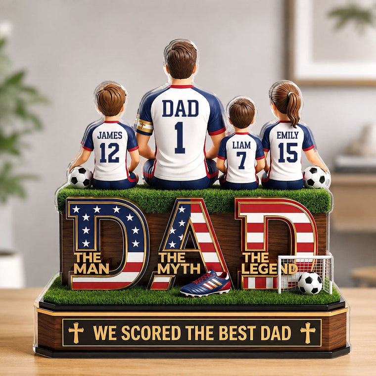 Best Dad - Personalized Custom Shaped Acrylic Plaque GAPJS10029