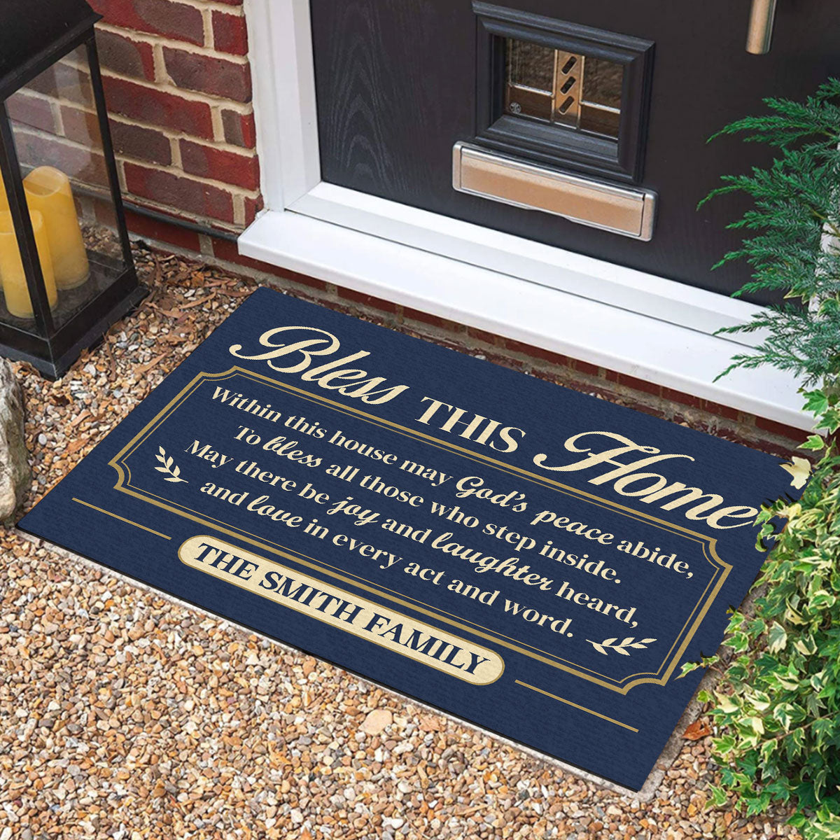 Peace In This Home - Personalized Doormat