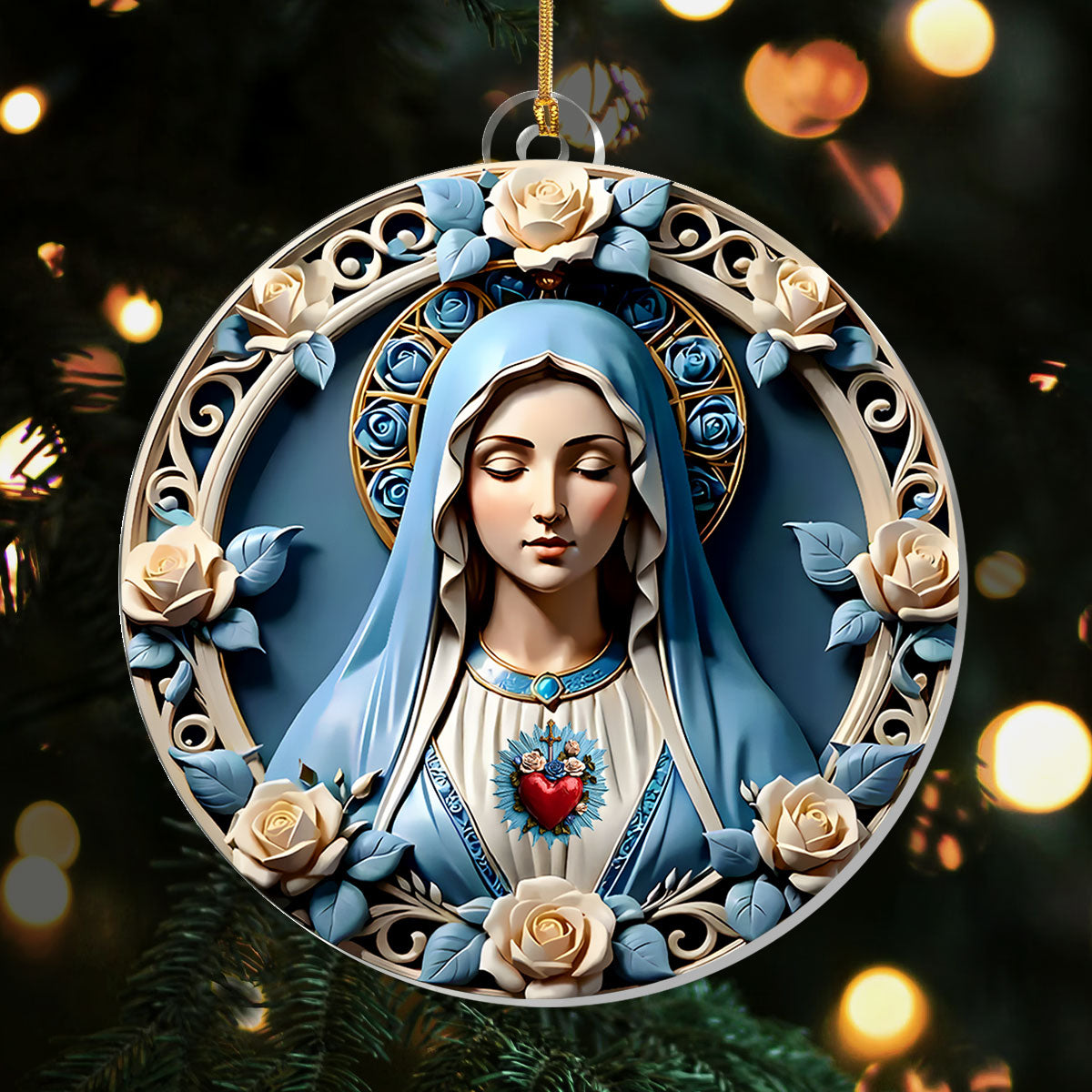 Sacred Heart Of Mary - Acrylic Ornament GOJS10056