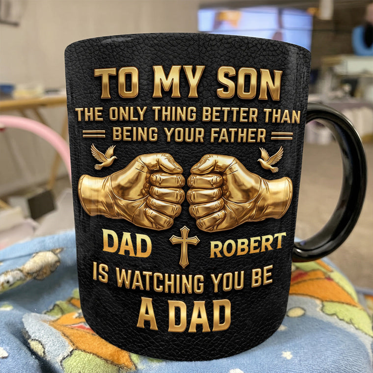 Proud Father - Personalized Coffee Mug for Son