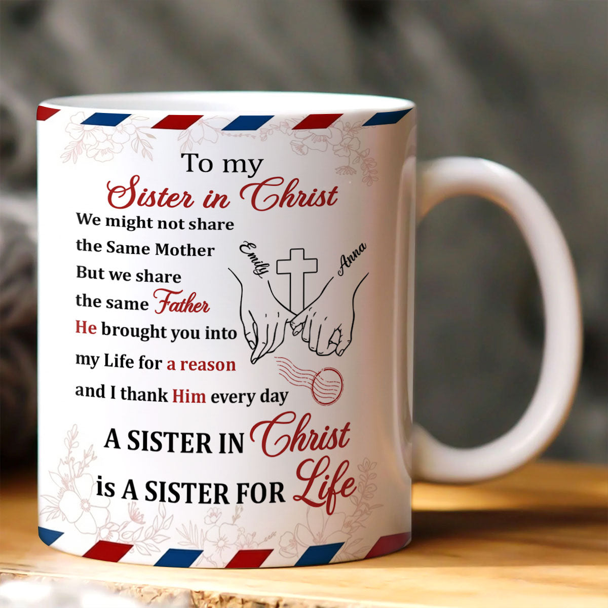 Faith-Inspired Gift for Sister - Personalized Ceramic Coffee Mug