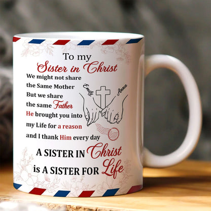 Faith-Inspired Gift for Sister - Personalized Ceramic Coffee Mug