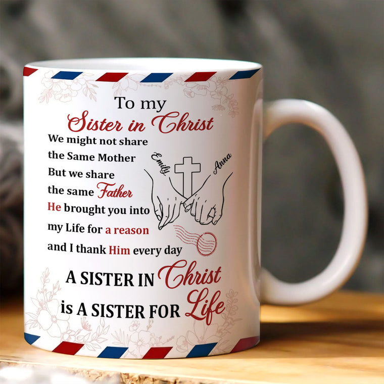 Faith-Inspired Gift for Sister - Personalized Ceramic Coffee Mug