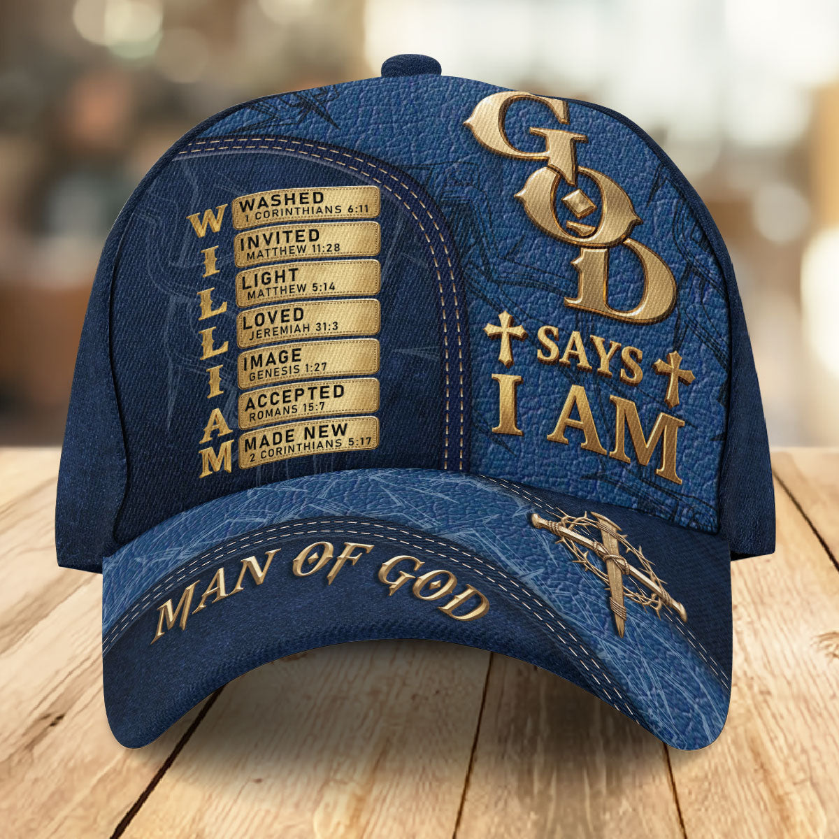 God Says I Am - Personalized Classic Cap - Gift for Men