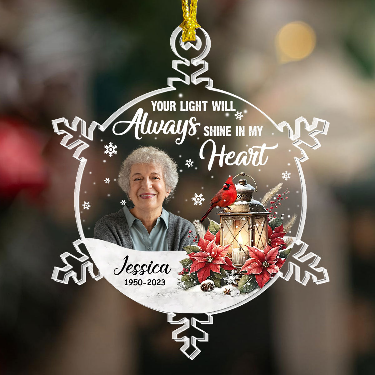 Your Light Will Always Shine - Personalized Acrylic Ornament GOJS10134