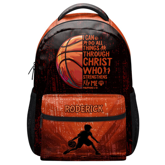 I Can Do All Things Through Christ - Personalized Backpack