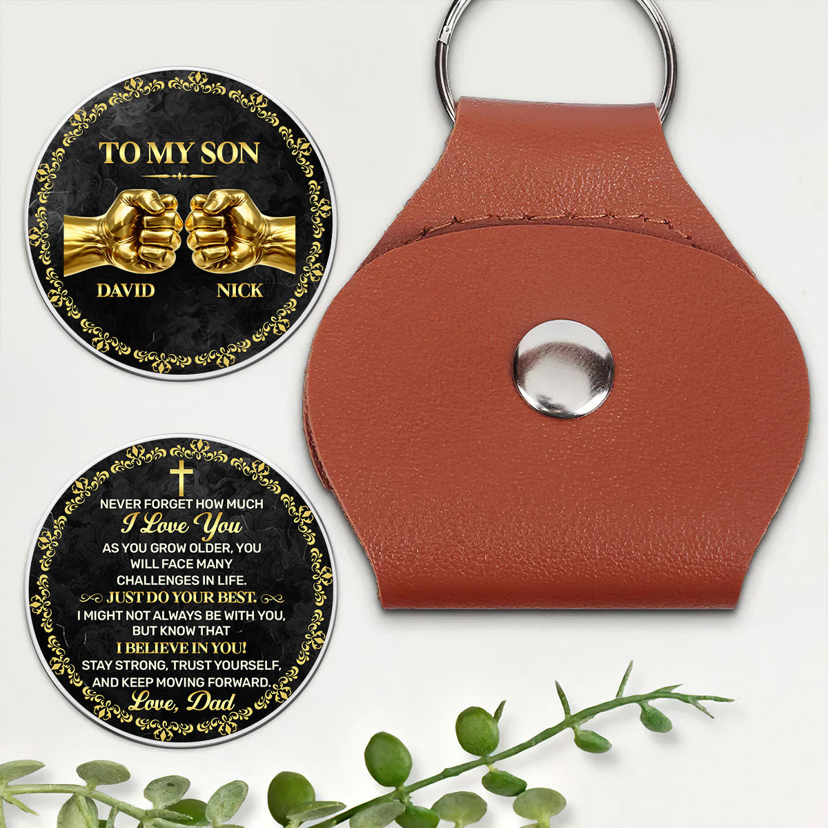 To My Son - Personalized Pocket Hug Gift for Son