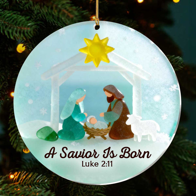 A Savior Is Born - Christmas Faith Acrylic Ornament GOJS10338