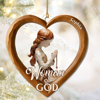 Woman Of God - Personalized Acrylic Ornament GOJS10029