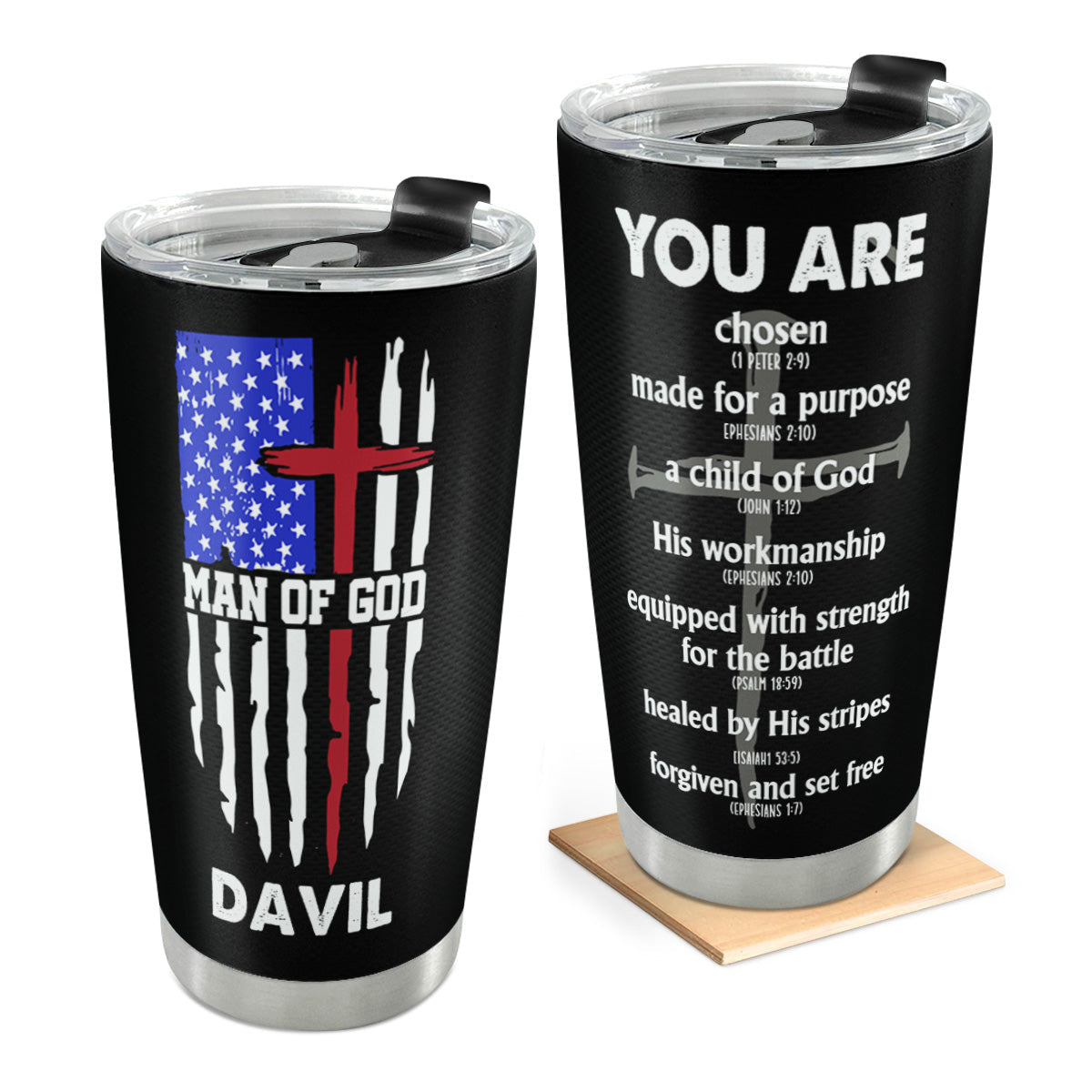Faithful Drinkware - Personalized Stainless Steel Tumbler