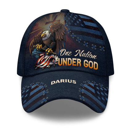 One Nation Under God - Personalized Classic Cap - Gift For Men