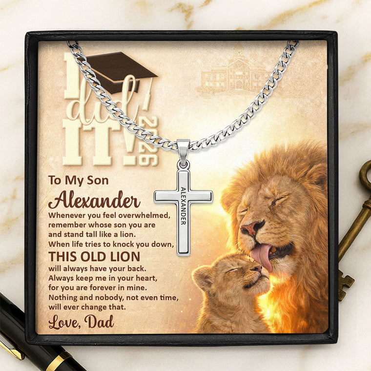 Lion Inspiration - Personalized Cross Link Chain for Son GMJSCLC200015