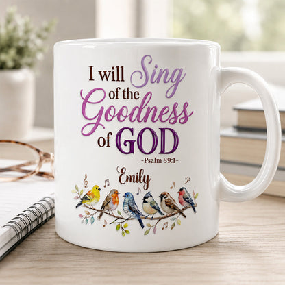 Faith-Inspired Bird Song - Personalized Ceramic Coffee Mug