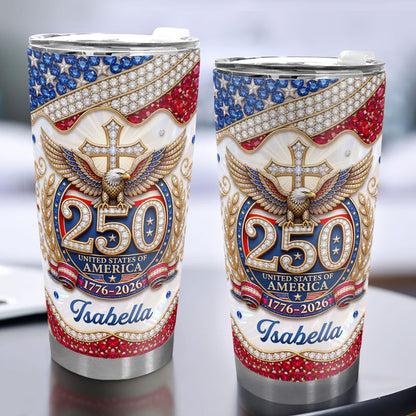 Patriotic Christian Gift for Veterans - Personalized Tumbler
