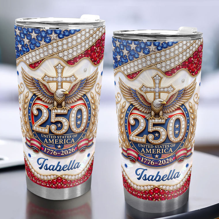 Patriotic Christian Gift for Veterans - Personalized Tumbler