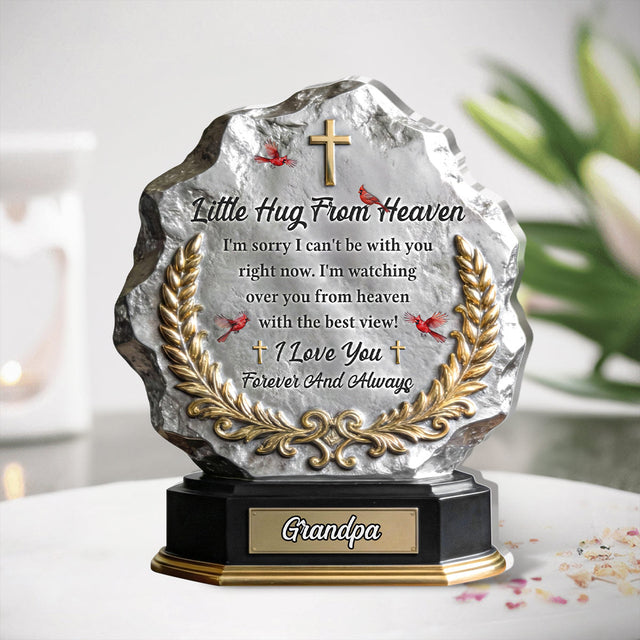 A Little Hug From Heaven - Personalized Acrylic Plaque GAPJS10142