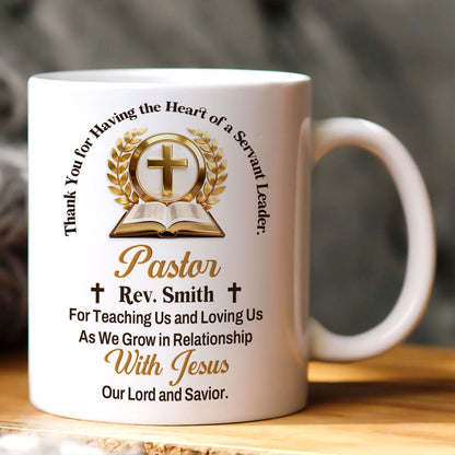 Faith-Inspired Gift for Pastor - Personalized Ceramic Coffee Mug