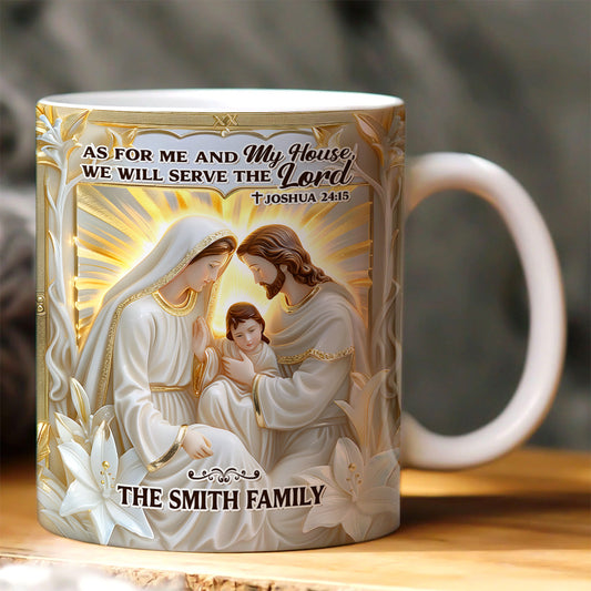 As For Me And My House - Personalized Ceramic Coffee Mug