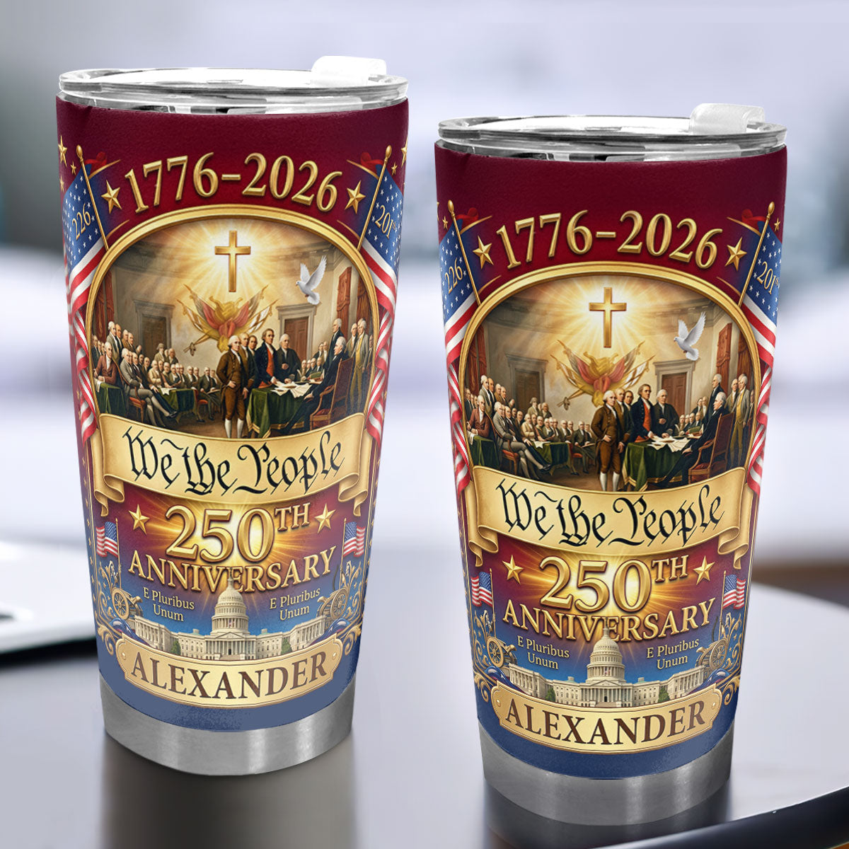 We The People - Personalized Stainless Steel Tumbler