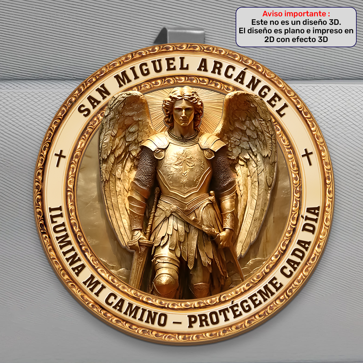 San Miguel Arcángel Guardian - Car Visor Clip