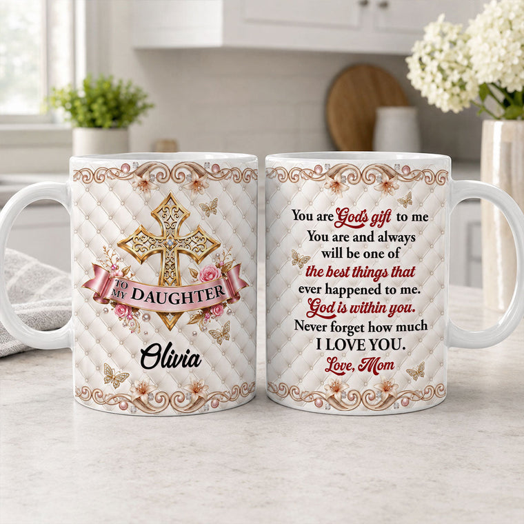You Are God's Gift To Me - Personalized Coffee Mug