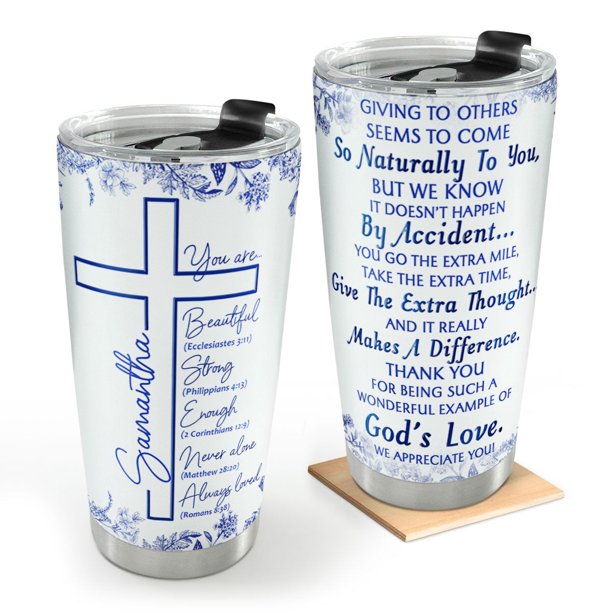 Faith-Inspired Gift for Pastor's Wife - Personalized Stainless Steel Tumbler