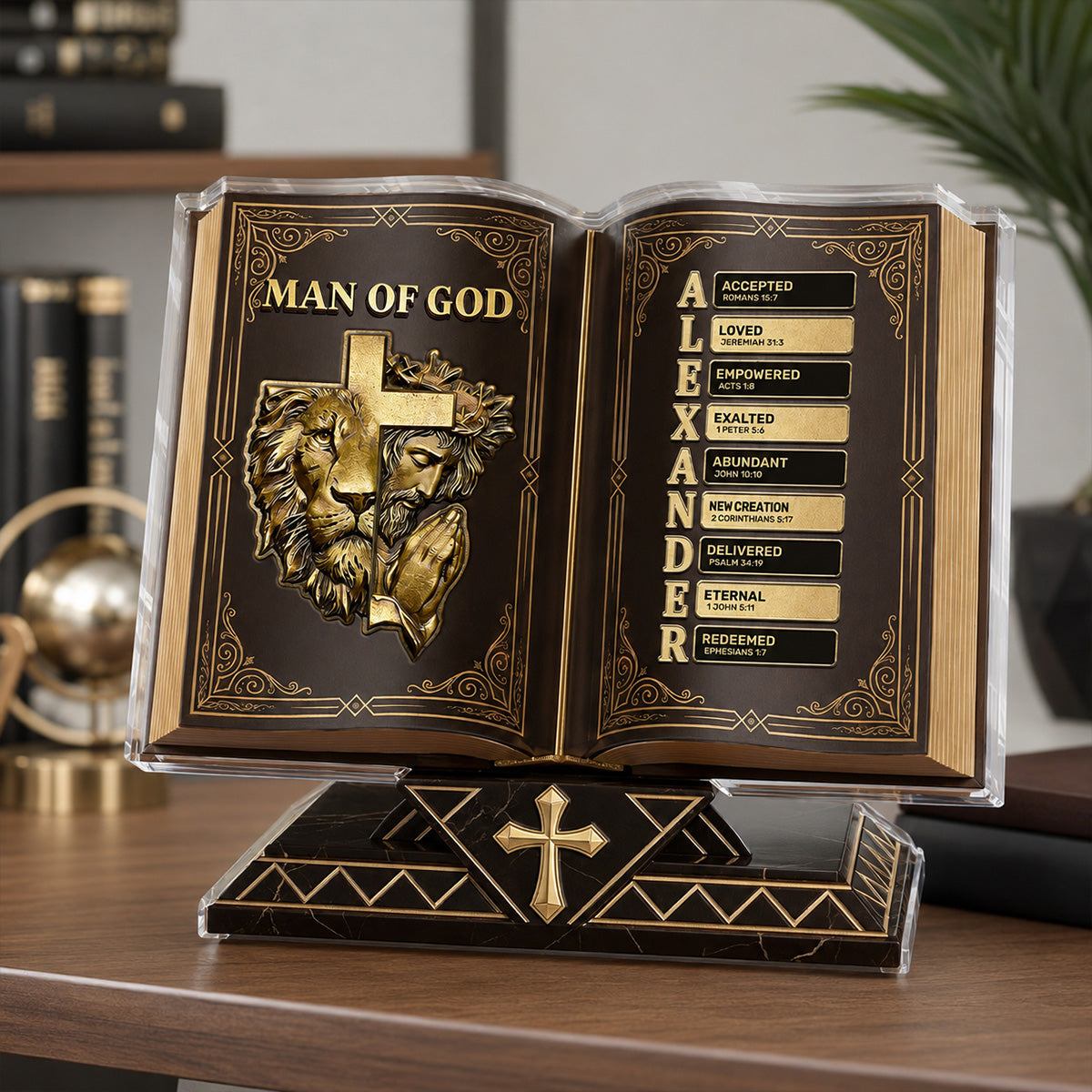 Faith-Inspired Man Of God - Personalized Acrylic Plaque GAPJS10045