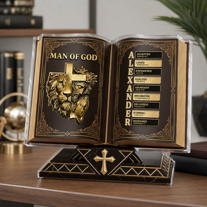 Faith-Inspired Man Of God - Personalized Acrylic Plaque GAPJS10045