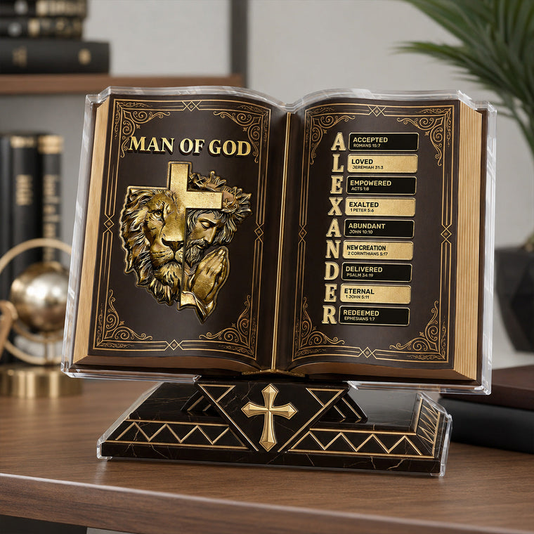 Faith-Inspired Man Of God - Personalized Acrylic Plaque GAPJS10045