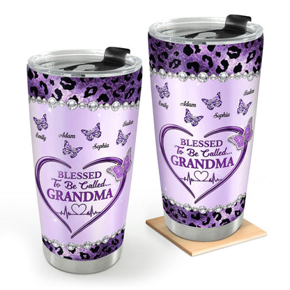 Blessed To Be Called Grandma - Personalized Tumbler