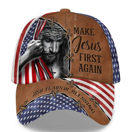 Make Jesus First Again - Personalized Classic Cap GOTPJS10121