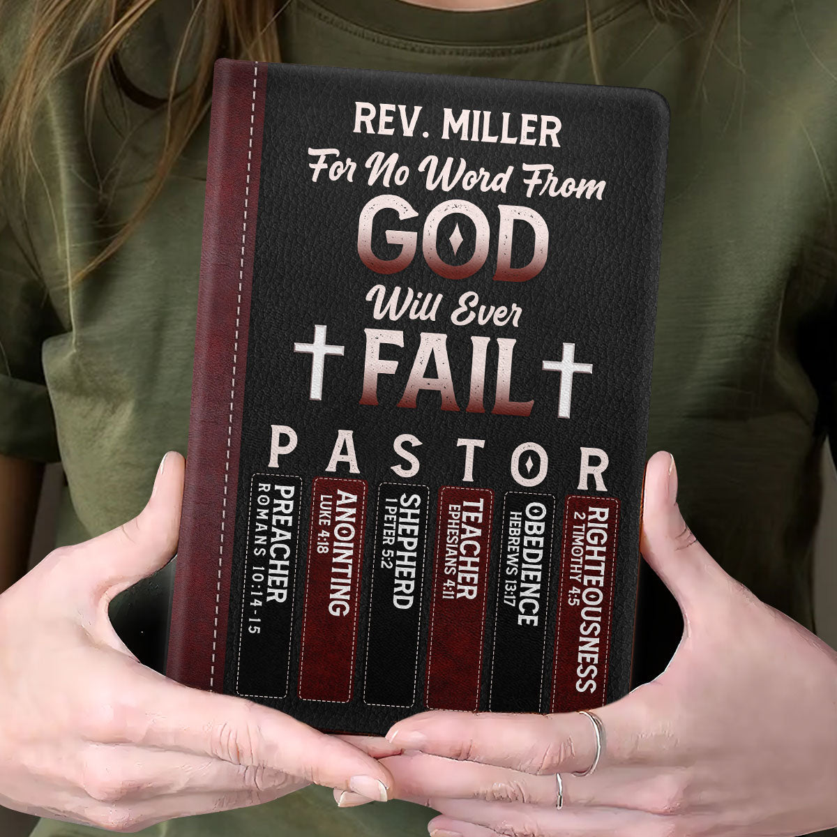 For No Word From God Will Ever Fail - Personalized Leather Cover Notebook GMJSNB200044