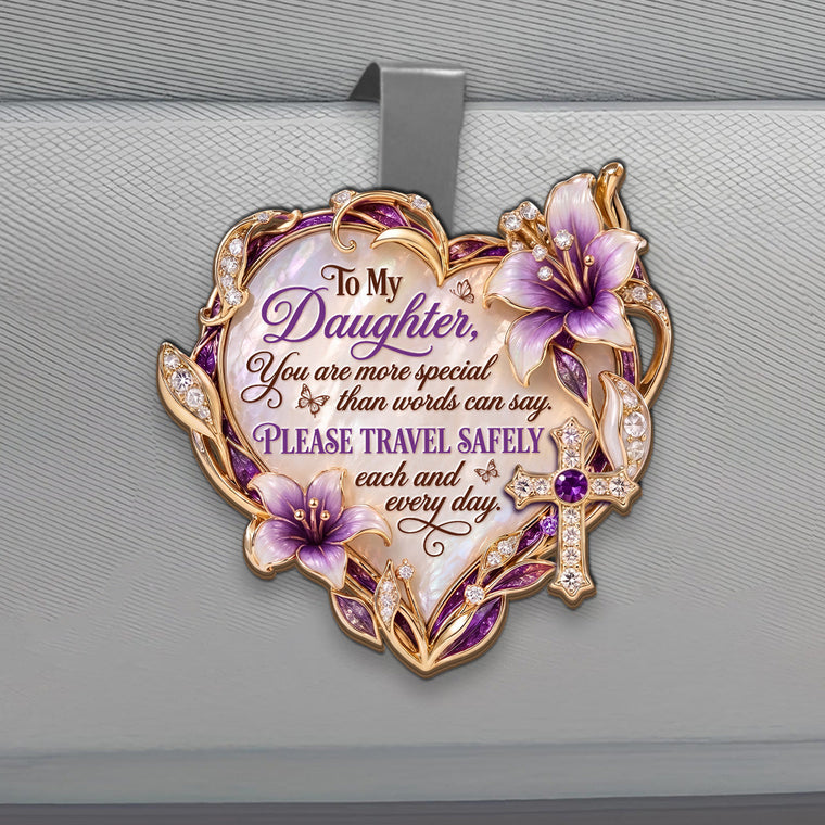 Guardian Love - Personalized Car Visor Clip for Daughter