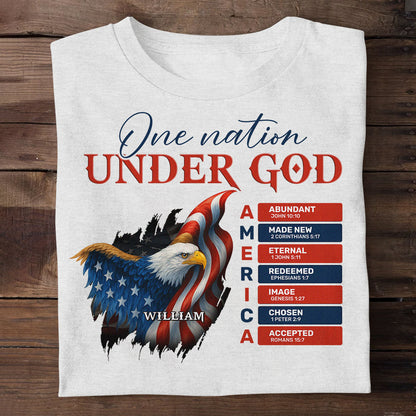 One Nation Under God - Personalized 2D Unisex T-shirt GMJSTS200060