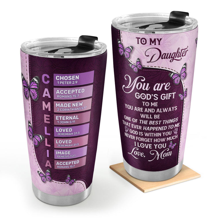 You Are God's Gift To Me - Personalized Stainless Steel Tumbler